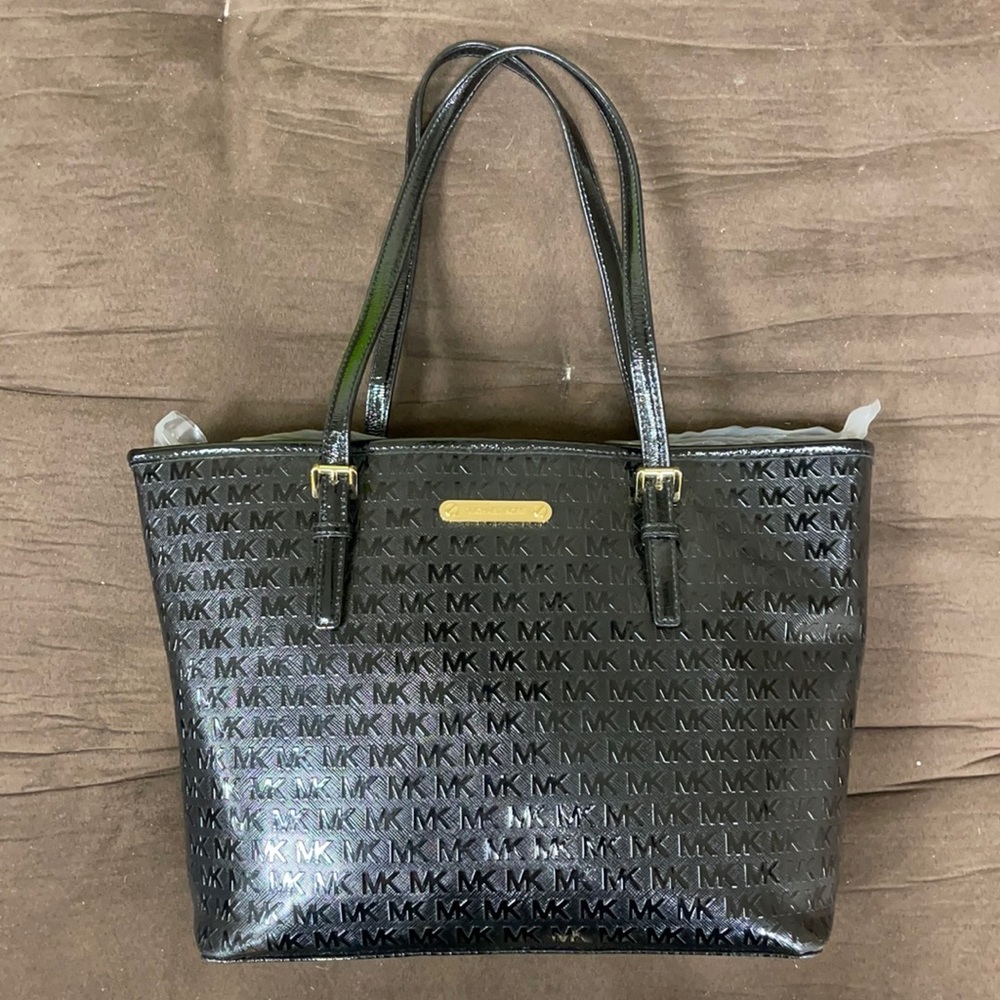 Michael Kors Large Vinyl Logo Tote Bag